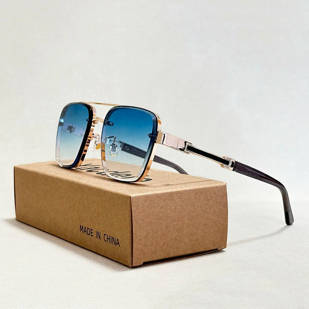 New Sunglasses for Men Luxury Fashion Glasses Sunscreen Square Sunglasses Women Trendy Vintage Gafas De Sol Hombre Zonnebril Su