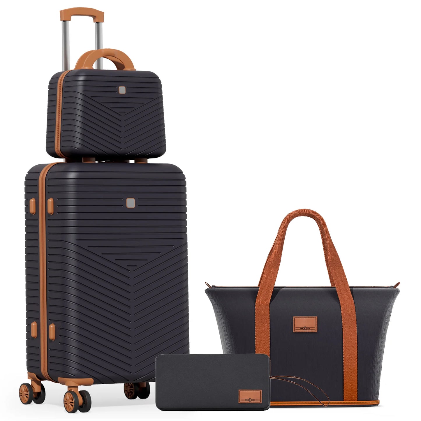 4/6 Piece Luggage Set with Spinner Wheels & TSA Lock, Carry on Luggage Hardshell ABS+PC, Travel Collection Suitcases Sets