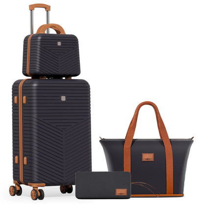 4/6 Piece Luggage Set with Spinner Wheels & TSA Lock, Carry on Luggage Hardshell ABS+PC, Travel Collection Suitcases Sets