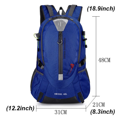 40L Climbing Waterproof Backpack Men Travel Designer Bag Pack Hiking Back Pack Unisex Outdoor Camping Backpacks Nylon Sport Bags