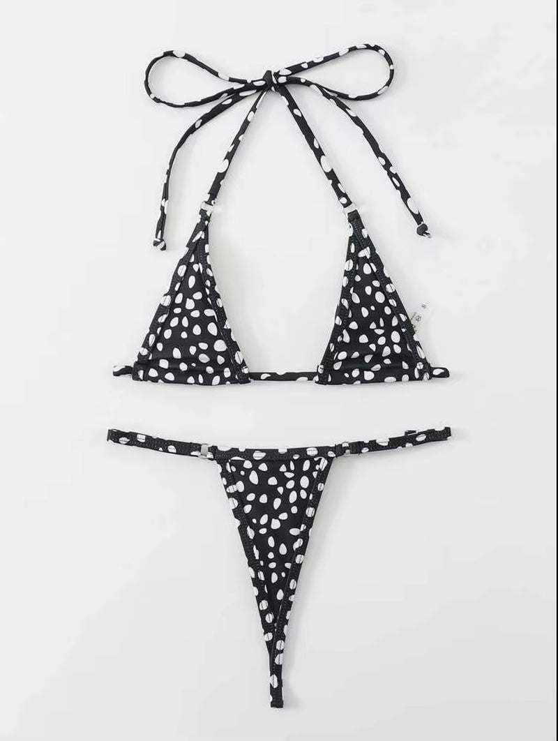 Sexy Micro Bikini 2025 Women Push up Padded Thong Swimsuit Female Cut Out Bathing Suit Swimwear