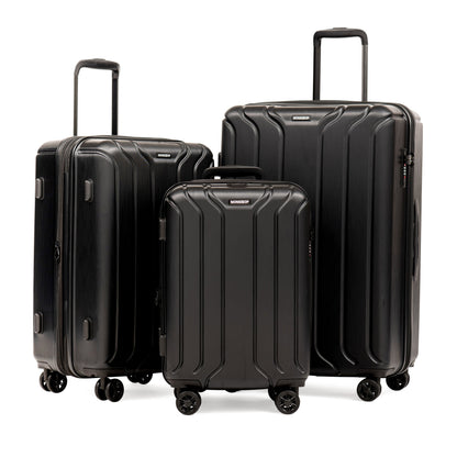 New York 3-Piece Expandable Spinner Luggage Set and 3-Piece Packing Cube Set