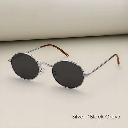 New 2025 Vintage Polarized Sunglasses Men Oval Retro UV400 Sun Glasses High Quality Alloy Eyewear Driving Fishing Sunglass