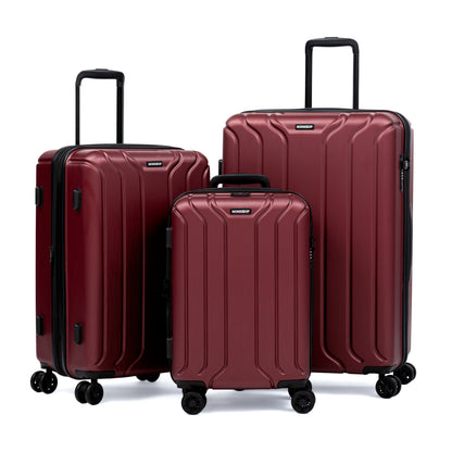 New York 3-Piece Expandable Spinner Luggage Set and 3-Piece Packing Cube Set