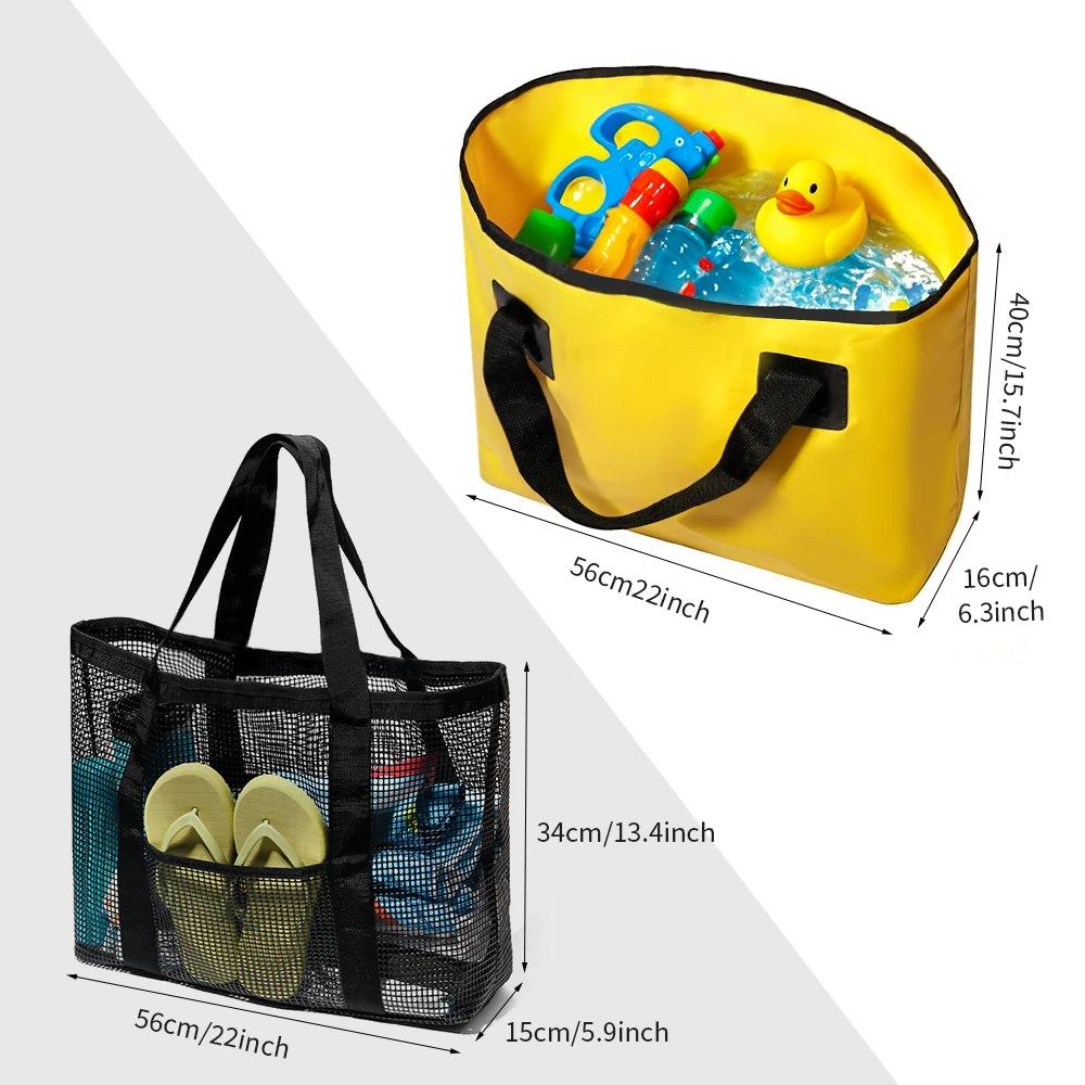 Extra Large Beach Bags 2-In-1 Beach Bag Detachable Beach Tote Pool Bag Lightweight for Beach/Pool Trip