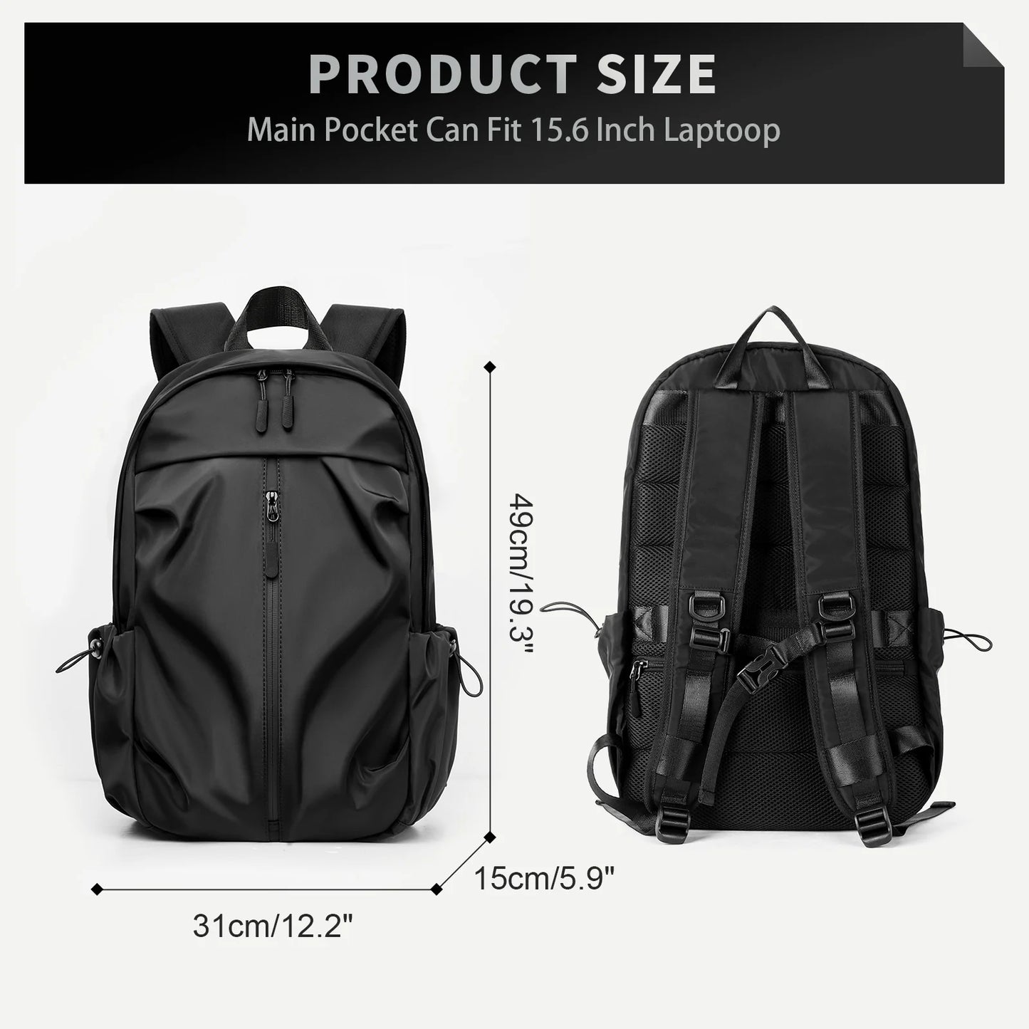 Mens Backpack Waterproof Notebook Backpacks Travel Vacuum Compression Laptop Backpacks High Quality Storage Business Bag New In