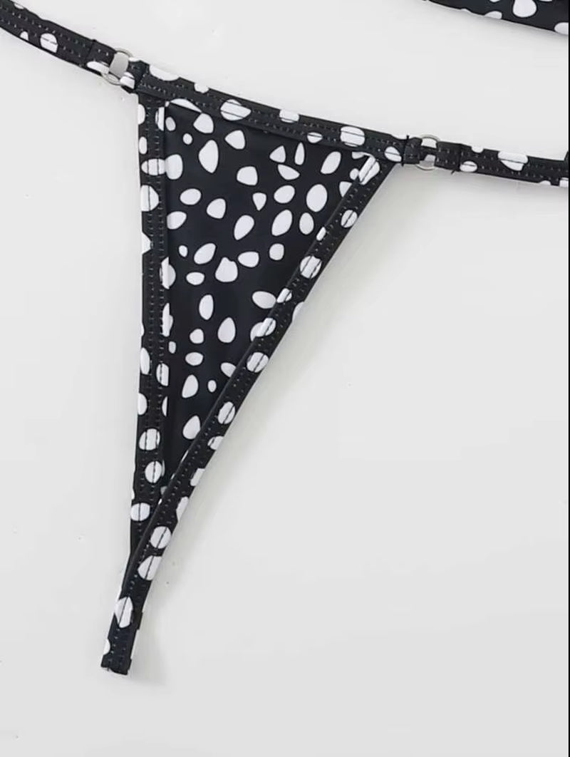 Sexy Micro Bikini 2025 Women Push up Padded Thong Swimsuit Female Cut Out Bathing Suit Swimwear