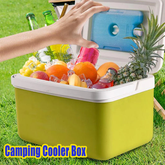 Outdoor Camping Cooler Box Portable Mini Fridge Bucket with Ice Pack Car Mobile Stall Fresh Keeping Container Ice Crystal Block