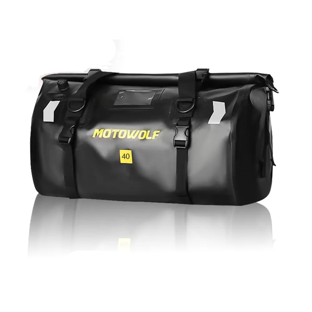 Motorcycle Dry Bag Waterproof Reflective Tail Duffle Bag Skiing Travel Hiking Camping Boating Riding Fishing Outdoor Luggage