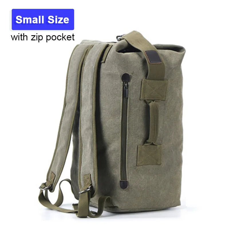 Outdoor Travel Bag Backpack Fashion Large Capacity Rucksack Man Light Weight Male Luggage Canvas Bucket Shoulder Bags for Men