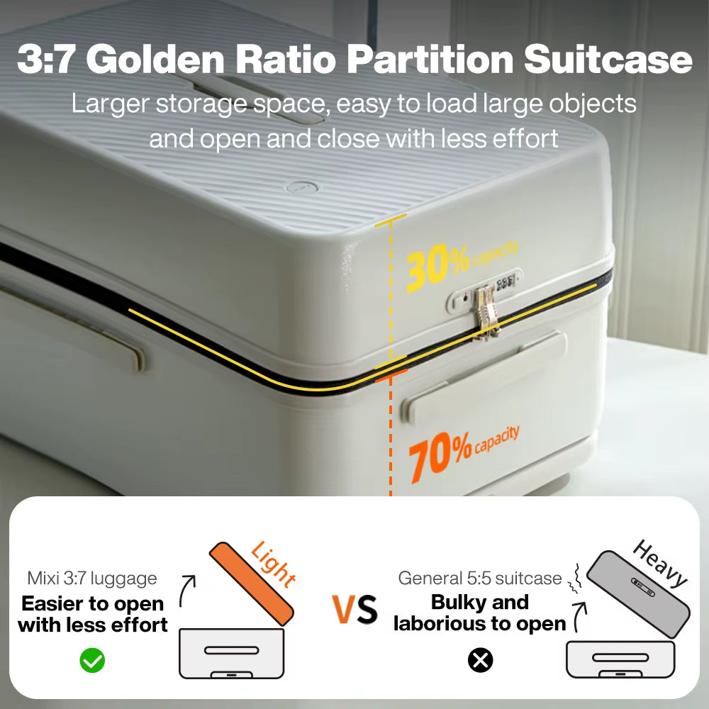 Large-Capacity Suitcase Trolley Case 26Inch Checked in Hardside Rolling Wheels Luggage Wide Handle Travel Suitcases M9276DH