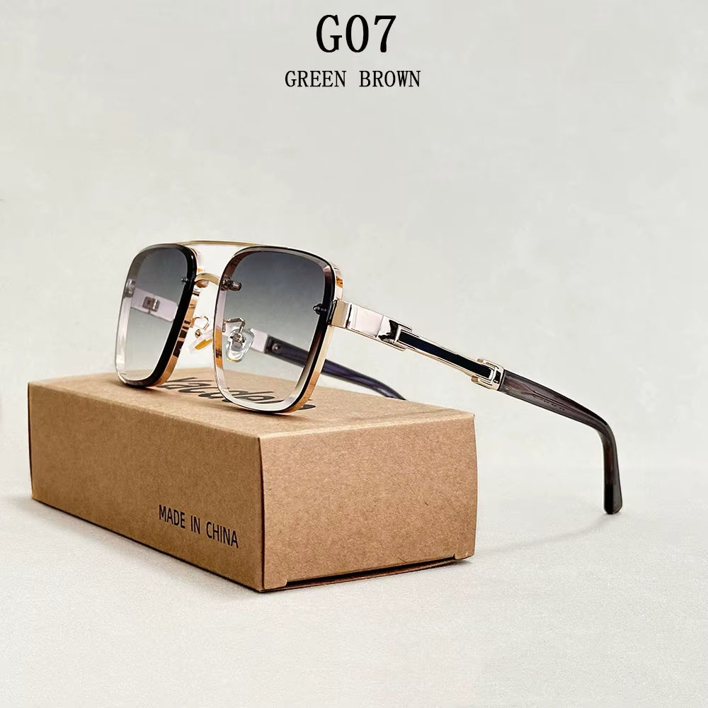 New Sunglasses for Men Luxury Fashion Glasses Sunscreen Square Sunglasses Women Trendy Vintage Gafas De Sol Hombre Zonnebril Su