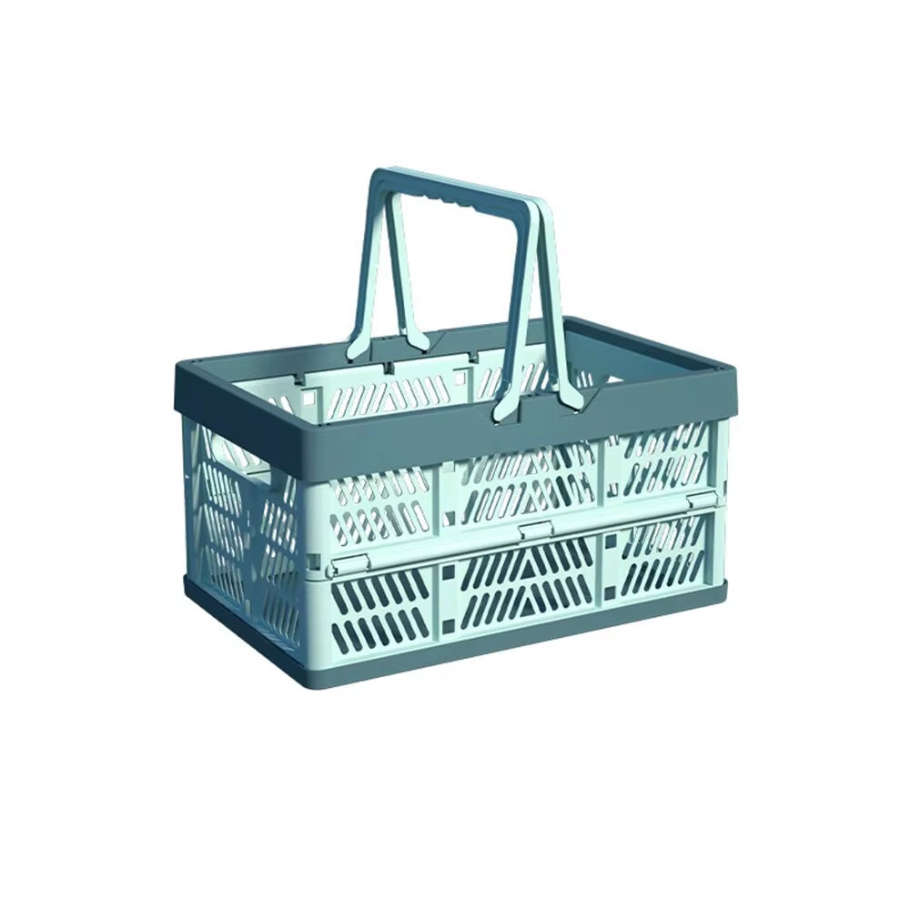1/2PCS Folding Portable Fruit and Vegetable Storage Basket Sundry Arrangement Thickened Plastic Picnic Basket