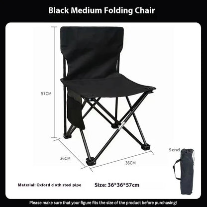 Outdoor Foldable Chair Camping Chair with Side Pocket Picnic Oxford Cloth Chairs Portable Beach Fishing Chairs Camping Chairs