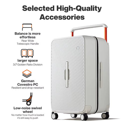 Large-Capacity Suitcase Trolley Case 26Inch Checked in Hardside Rolling Wheels Luggage Wide Handle Travel Suitcases M9276DH