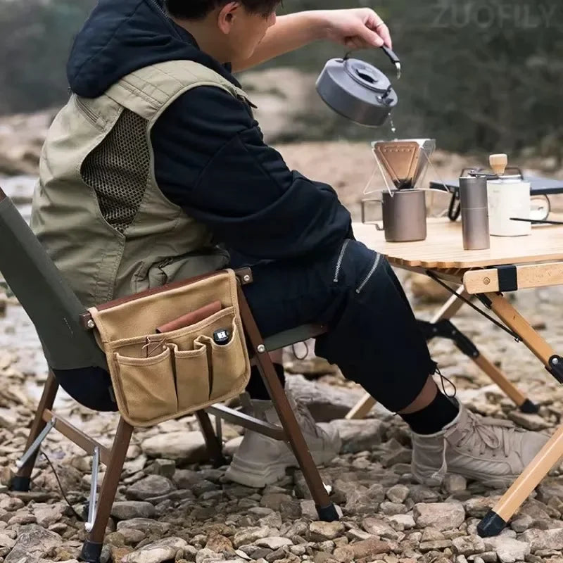 Outdoor Chair Side Pocket Camping Chair Mobile Phones Magazine Sundries Organizer Sofa Arm Rest Remote Control Hang Storage Bags