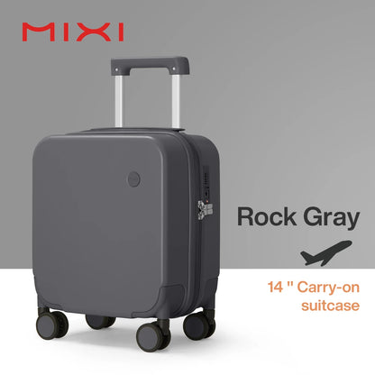 MIXI 14 Inch Underseat Carry on Luggage Lightweight Mini Suitcase PC Small Kids Bag TSA Lock Travel Suit Case Spinner Wheels