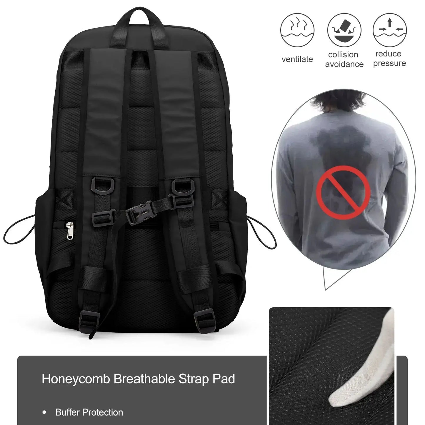 Mens Backpack Waterproof Notebook Backpacks Travel Vacuum Compression Laptop Backpacks High Quality Storage Business Bag New In