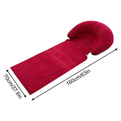 1Pcoutdoor Camping Foldable Inflatable Beach Mat, Compact, Convenient and Simple Camping Outdoor Mat, Suitable for Beach Parties