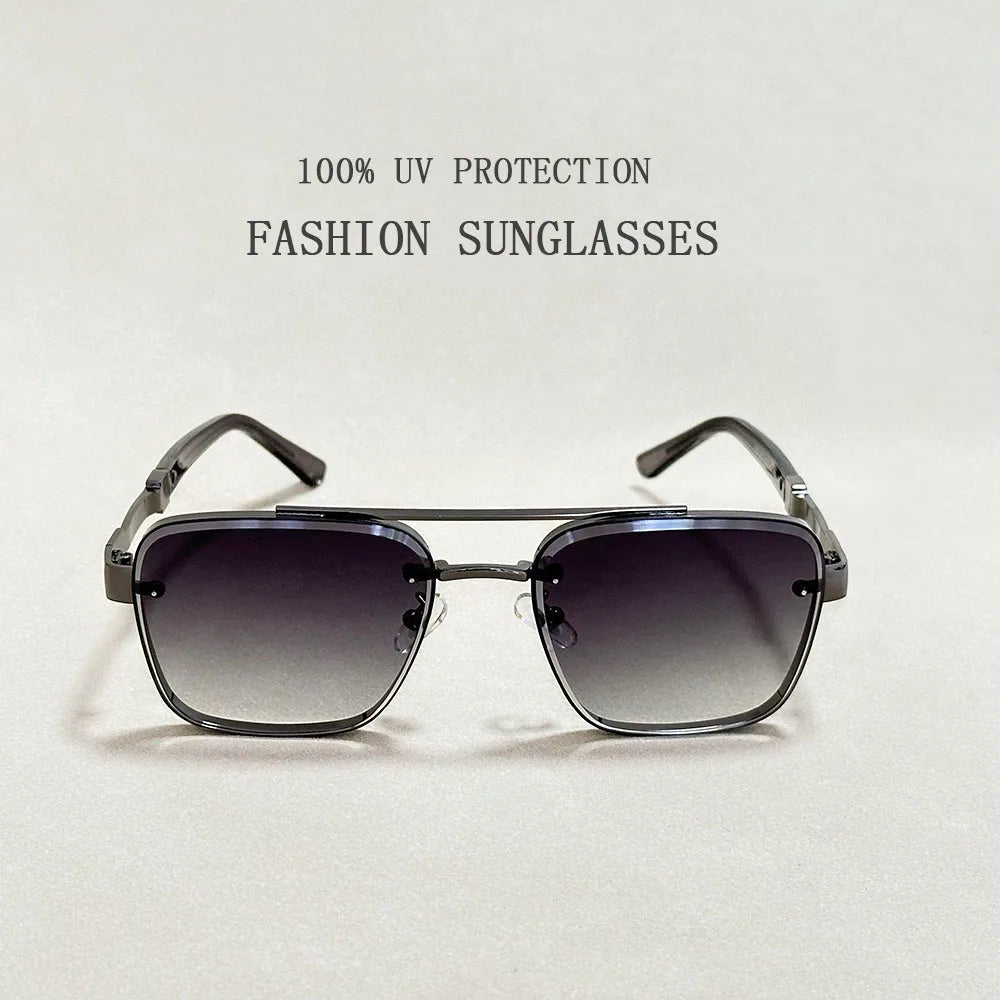 New Sunglasses for Men Luxury Fashion Glasses Sunscreen Square Sunglasses Women Trendy Vintage Gafas De Sol Hombre Zonnebril Su