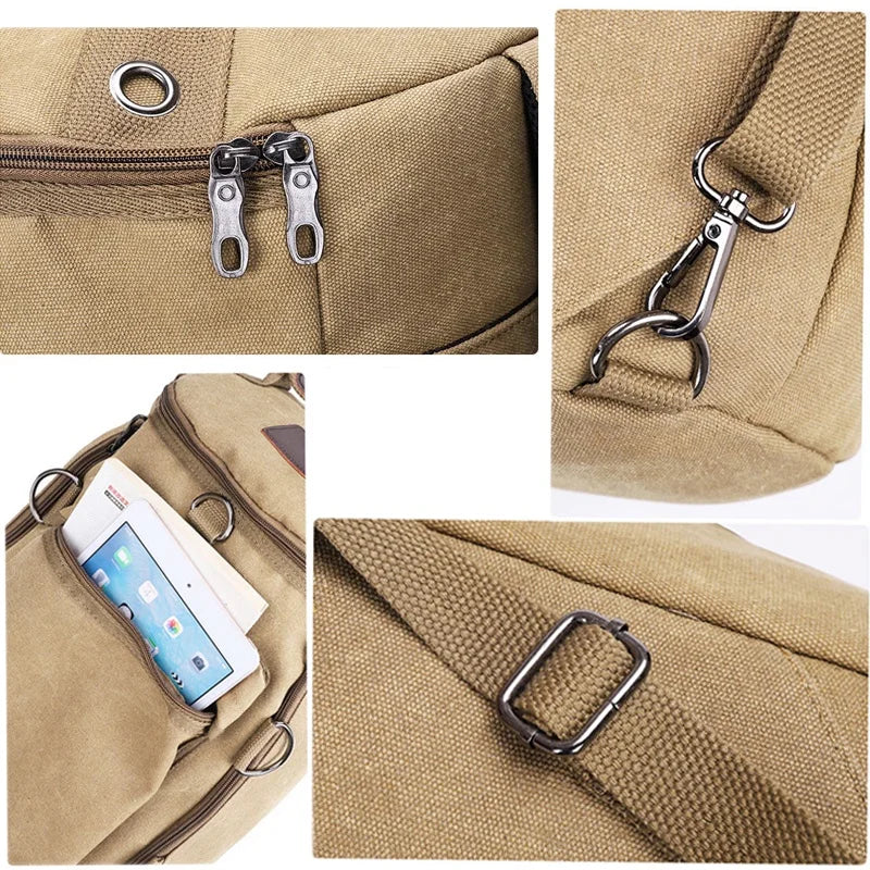 Preppy Style School Backpack Bookbag Laptop Computer Backpacks Travel Backpacks Outdoor Sports Cylinder Canvas Backpacks