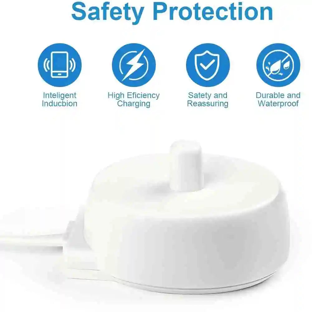USB Charger Base Fit for Oral B Electric Toothbrush Safe Reliable Portable Waterproof Inductive Charging Base for Travel