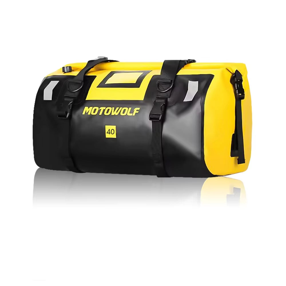 Motorcycle Dry Bag Waterproof Reflective Tail Duffle Bag Skiing Travel Hiking Camping Boating Riding Fishing Outdoor Luggage