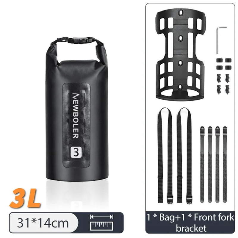 Portable Waterproof Bike Fork Bags 3L Portable Bike Bags Electric Scooter Bags Bicycle Front Bags Bicycle Fork Bags