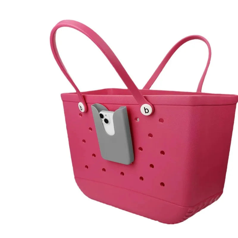 Beach Bag Silicone Phone Holder Eva Storage Basket Inserts Hook Set Small Key Chain Clip Storage Accessories Beach Bag Organizer