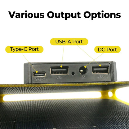 Outdoor Powerful Portable Solar Panel 5V 30W 40W Battery Phone Charger PD 20W QC 3.0 5V 9V 12V for USB a C Power Bank