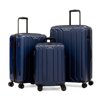 New York 3-Piece Expandable Spinner Luggage Set and 3-Piece Packing Cube Set