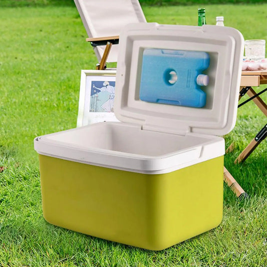 Outdoor Camping Cooler Box Portable Mini Fridge Bucket with Ice Pack Car Mobile Stall Fresh Keeping Container Ice Crystal Block