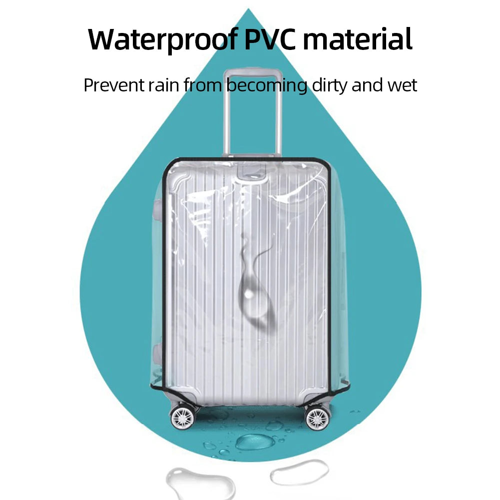 18-30Inch Clear Suitcase Cover Protector PVC Protective Suitcase Cover Wear-Resistant Outer Cover Transpare for Wheeled Suitcase