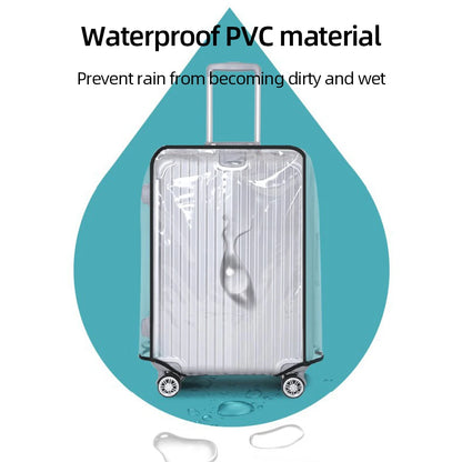 18-30Inch Clear Suitcase Cover Protector PVC Protective Suitcase Cover Wear-Resistant Outer Cover Transpare for Wheeled Suitcase