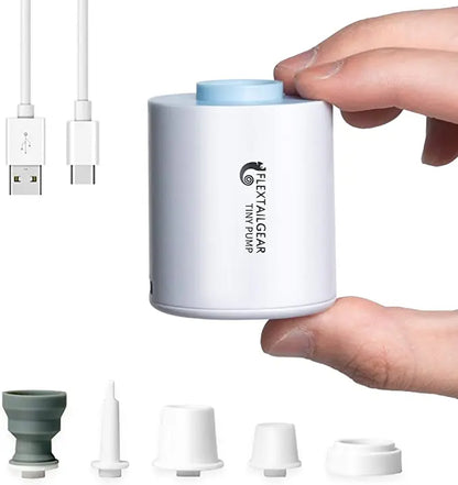 FLEXTAIL TINY PUMP X - Portable Camping Air Pump with 1300Mah Battery Rechargeable for Pool Floats Air Mattress Vacuum Bags