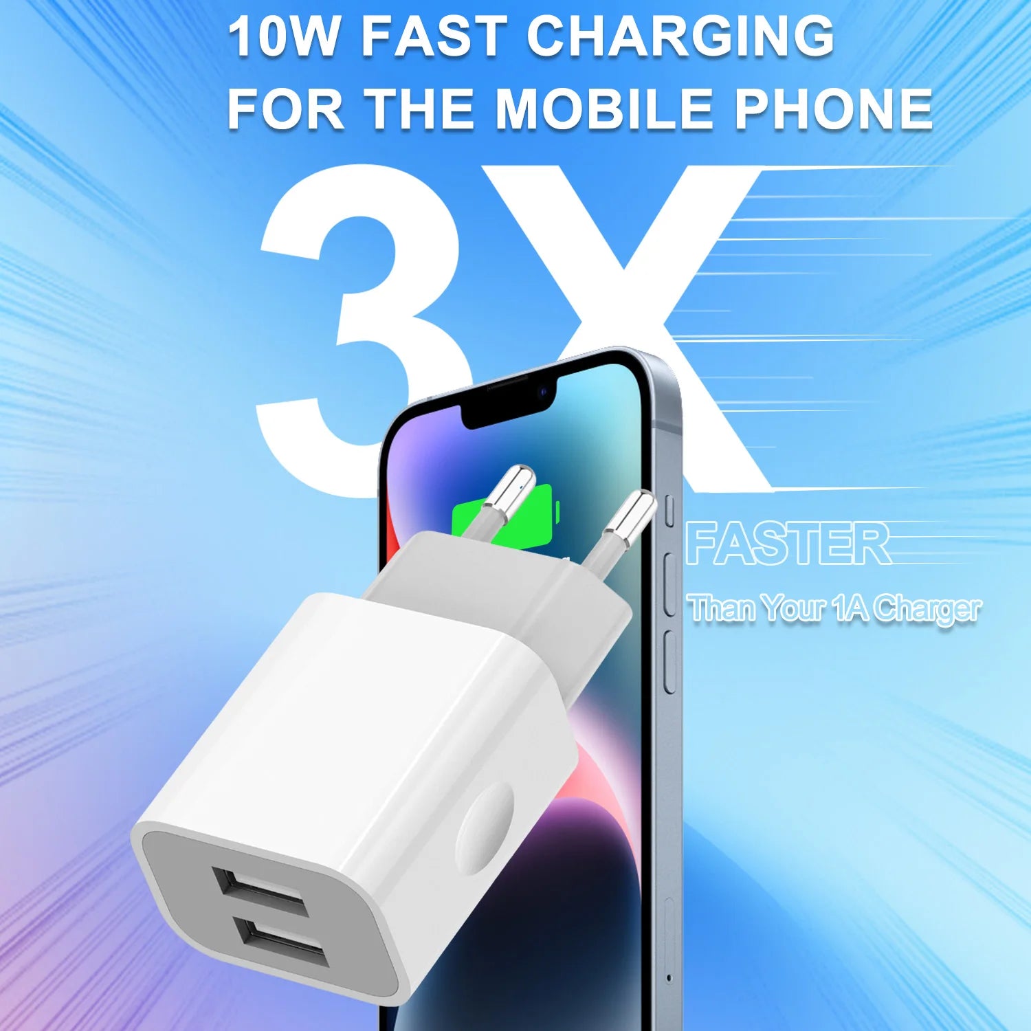 5V 2A EU Plug USB Chargers Universal Travel AC Power Wall Adapters 5V 2A USB Phone Chargers for Iphone Ipad Samsung Xiaomi
