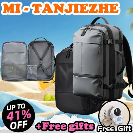 TANJIEZHE 30L Man Travel Backpacks Duffel Backpack Travel Luggage Travel Bag Laptop Bag USB Waterproof Backpacks