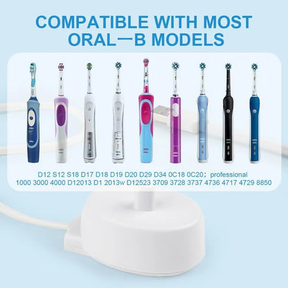 USB Charger Base Fit for Oral B Electric Toothbrush Safe Reliable Portable Waterproof Inductive Charging Base for Travel