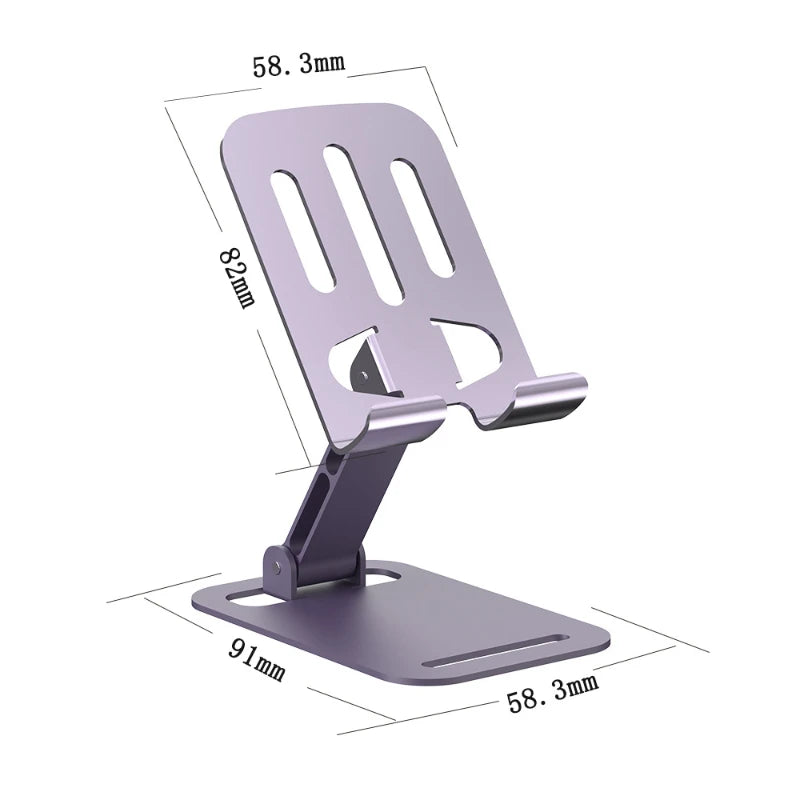 Metal Phone Holder Metal Phone Holder; Rotating and Folding Desktop Phone Holder